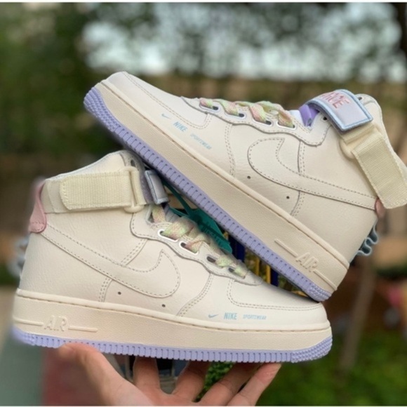Nike Air Force 1 High Utility “Force is Female” Sail Lavender Mist 6.5 - Picture 1 of 10